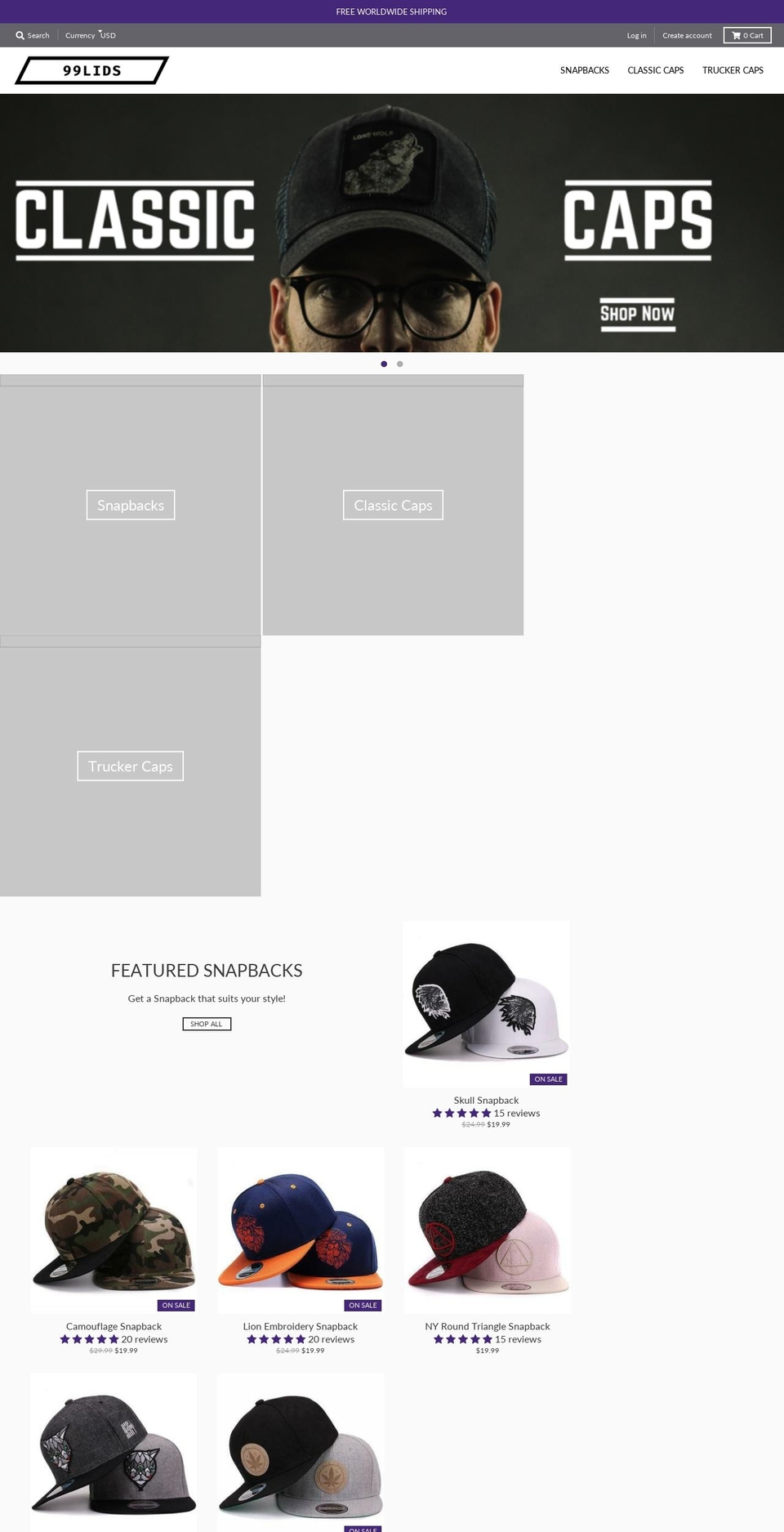 99lids.com shopify website screenshot