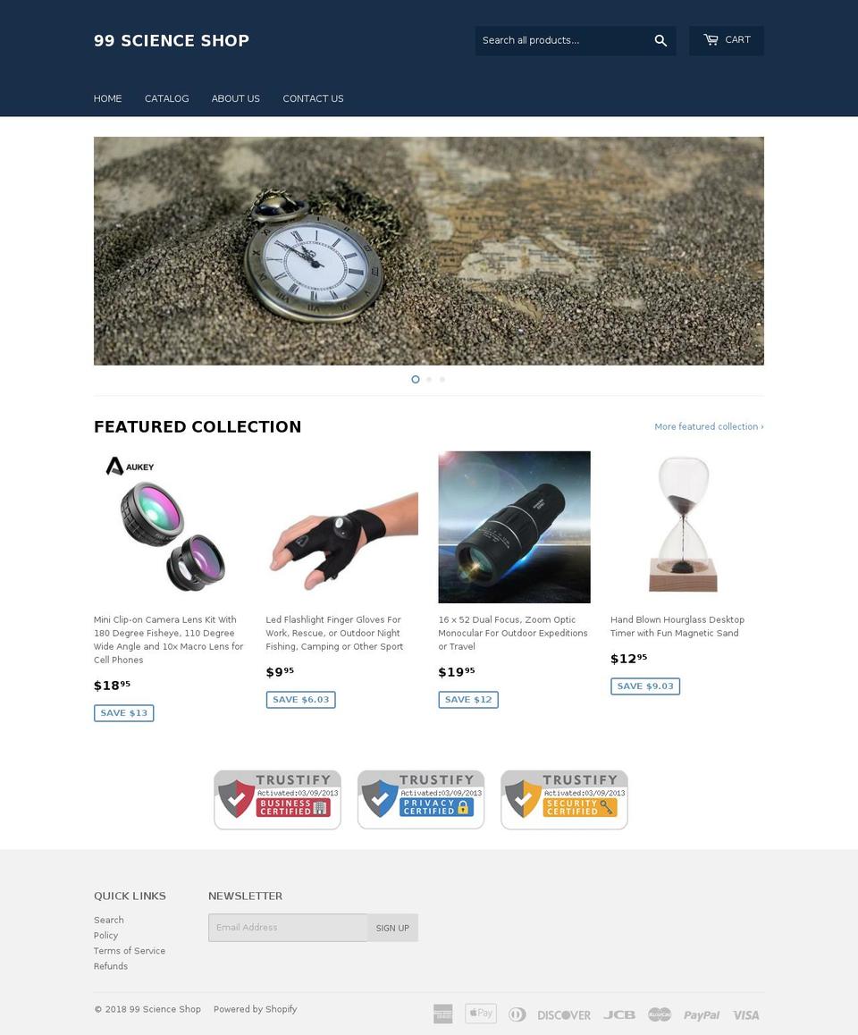 99scienceshop.com — Shopify storefront screenshot