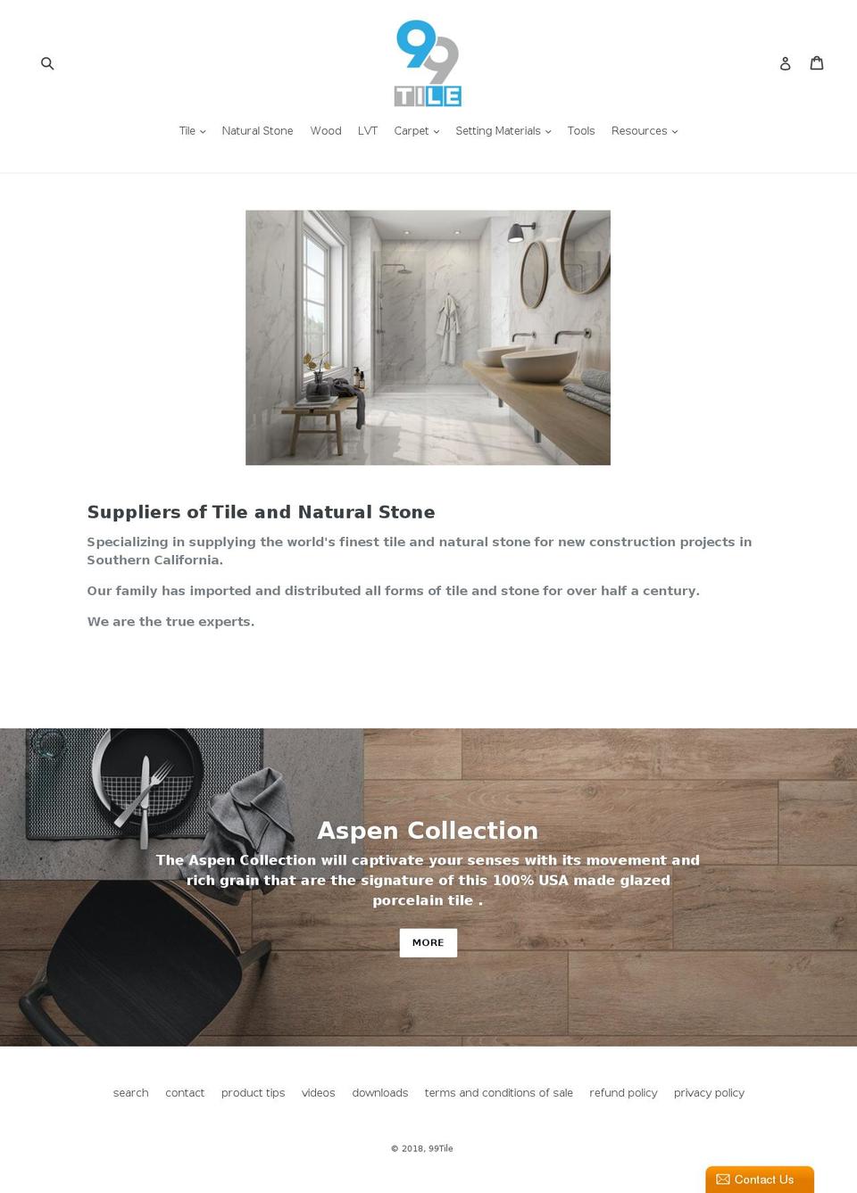 99tile.com — Shopify storefront screenshot