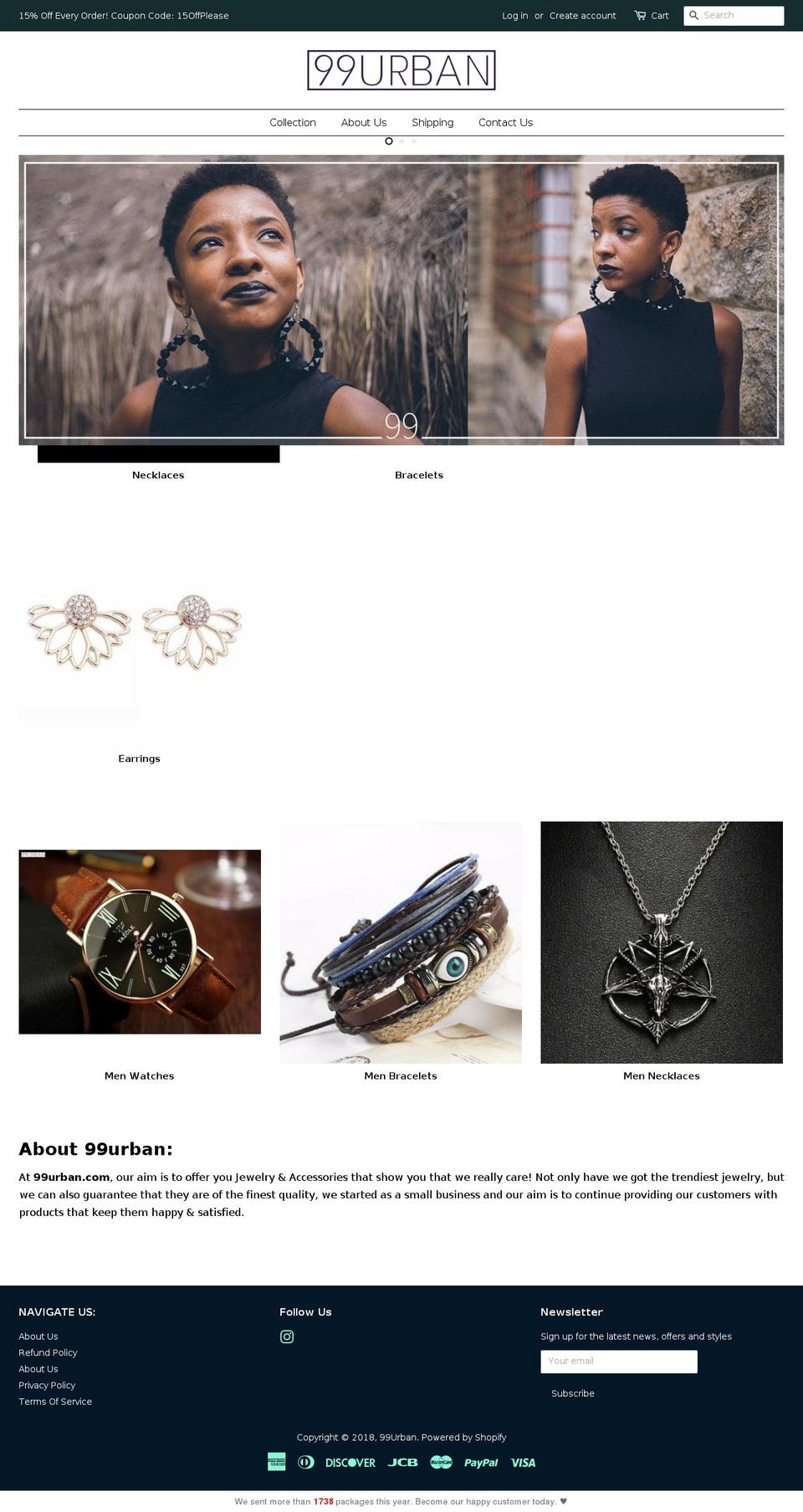 99urban.com — Shopify storefront screenshot