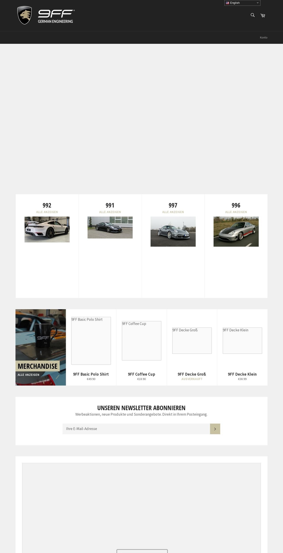 9ff-automotive.myshopify.com shopify website screenshot