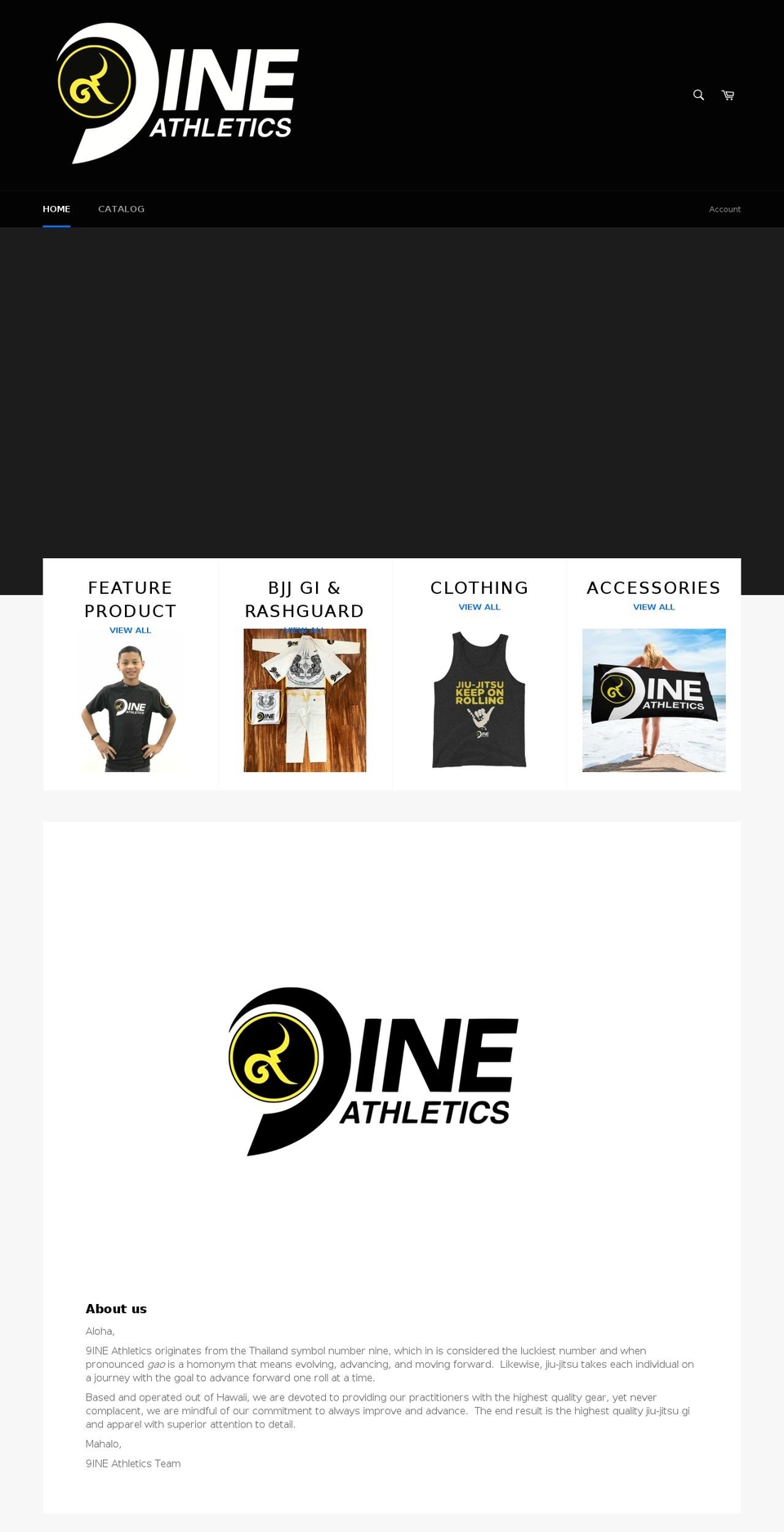 9ineathletics.com — Shopify storefront screenshot