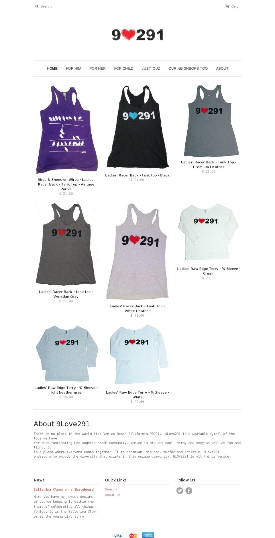 9love265.com shopify website screenshot
