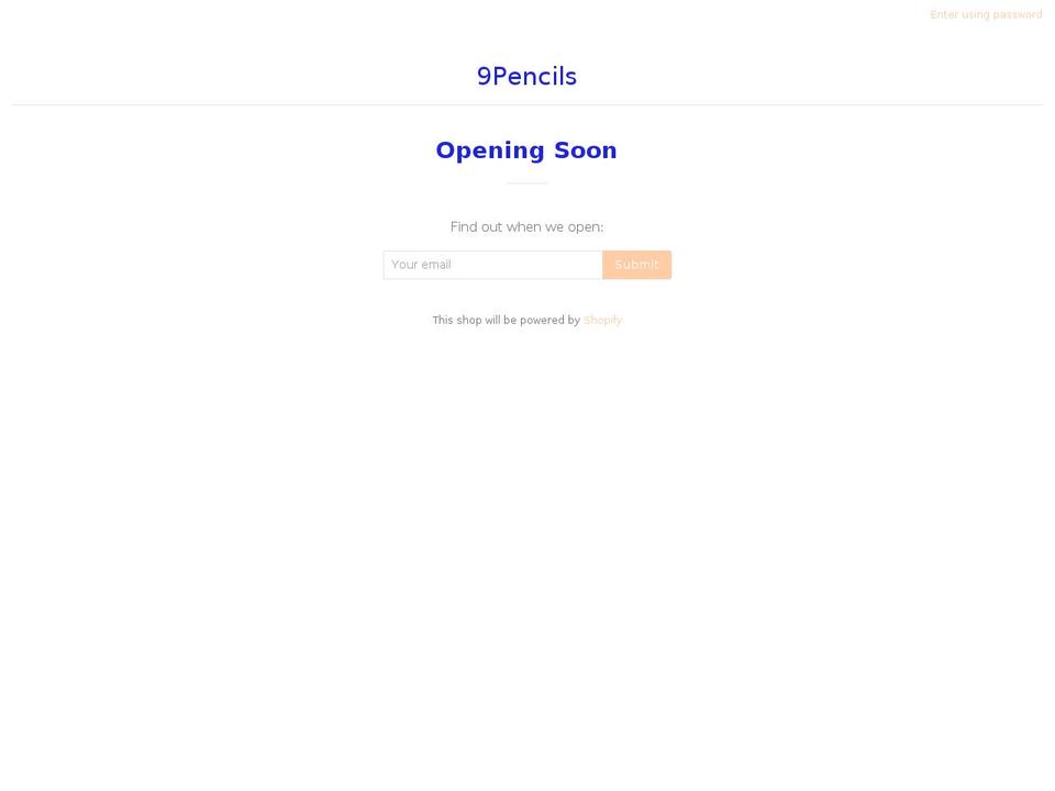9pencils.com — Shopify storefront screenshot