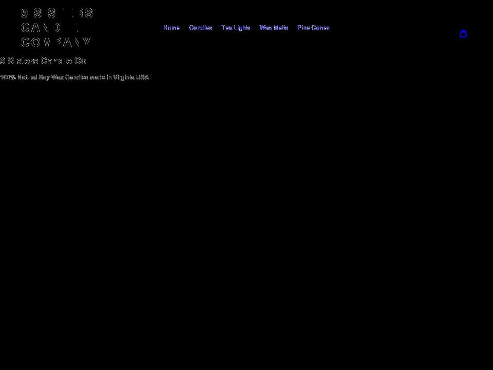 9sisterscandlecompany.com shopify website screenshot