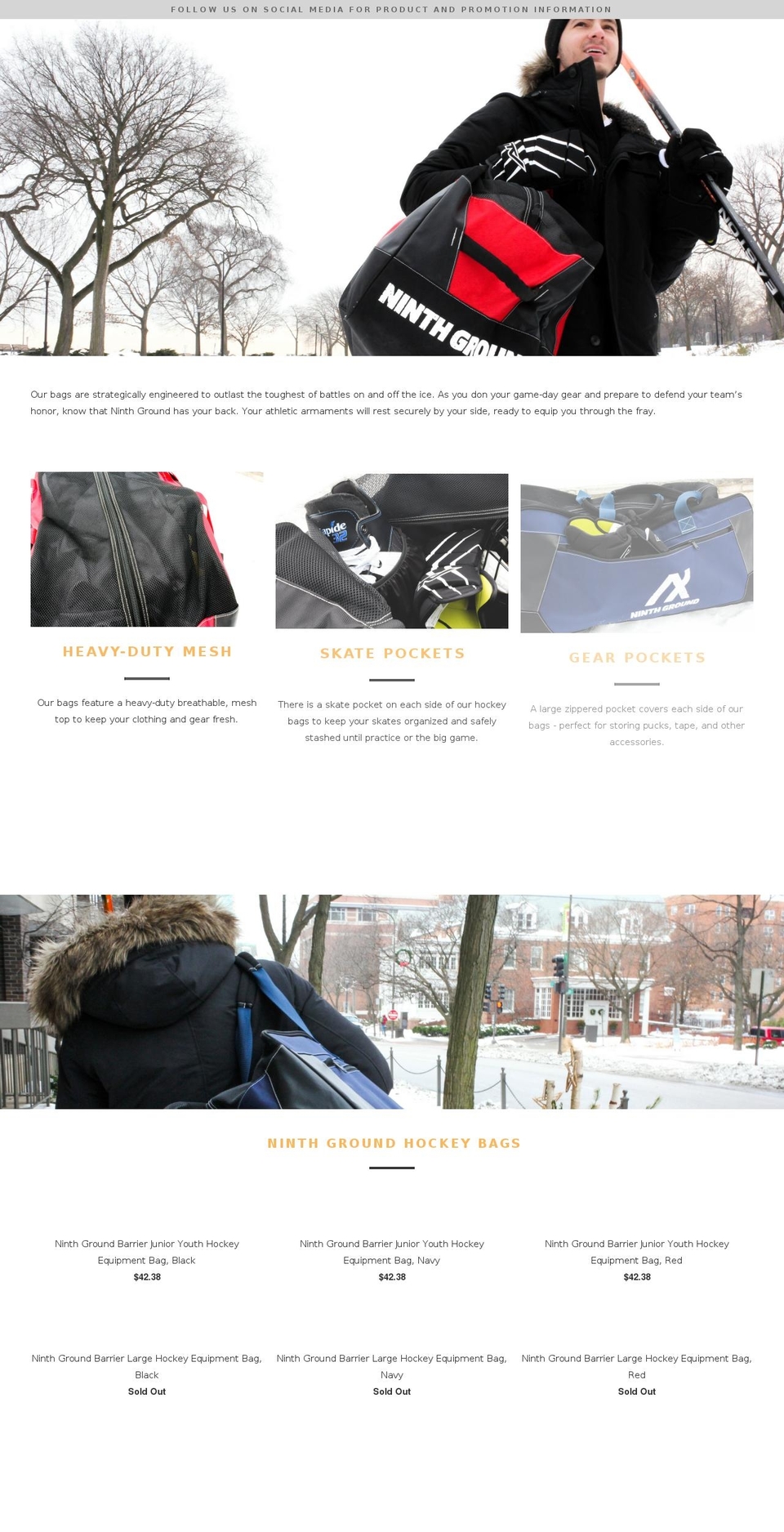 9thground.com shopify website screenshot