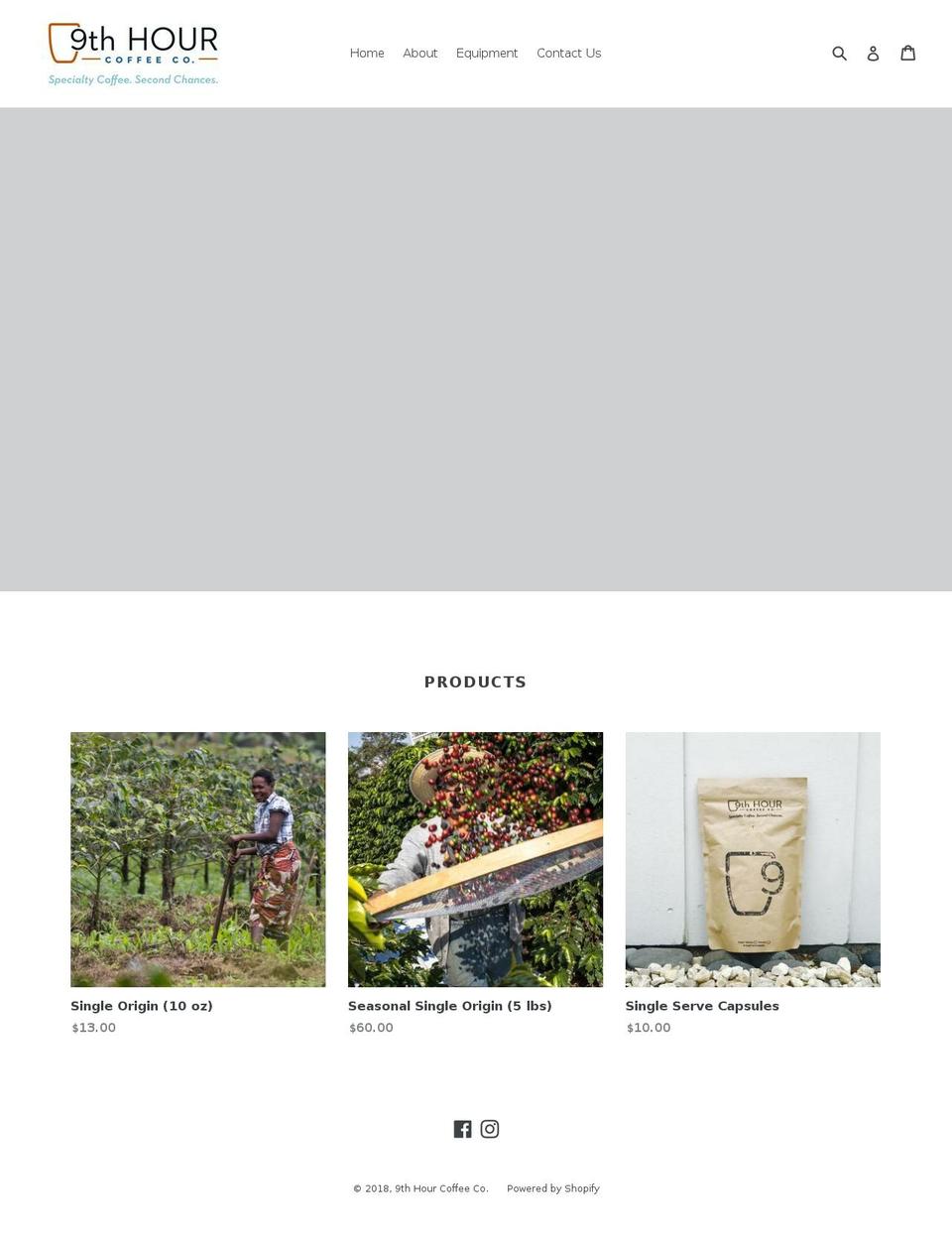 9thhourcoffee.org shopify website screenshot