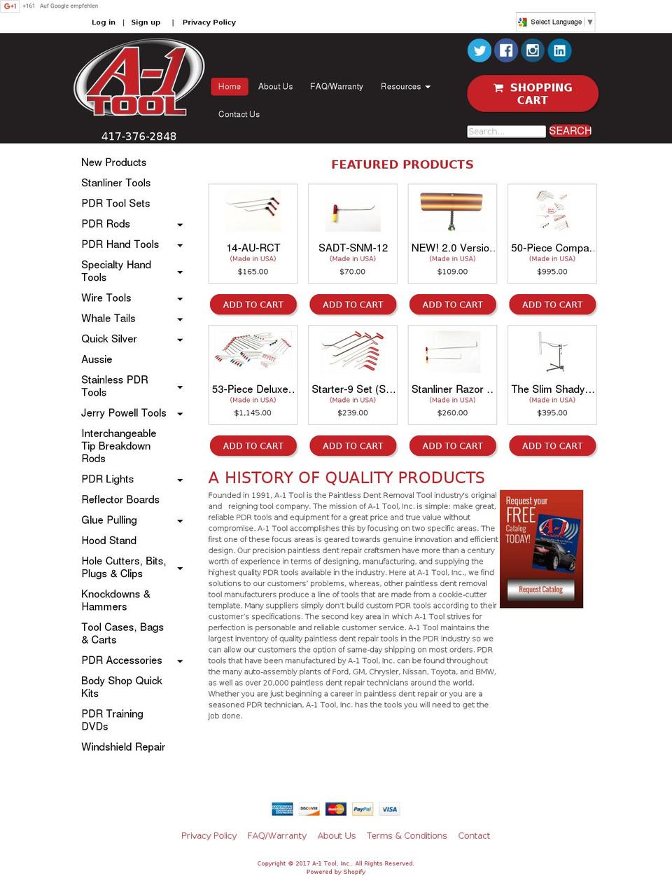 a-1tool.com shopify website screenshot