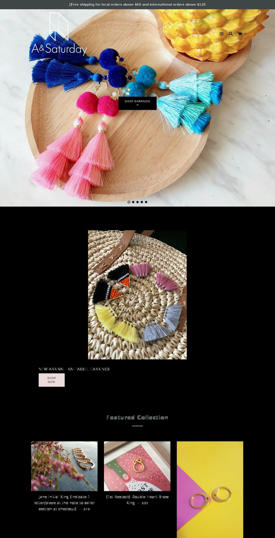 a-andsaturdays.com — Shopify storefront screenshot