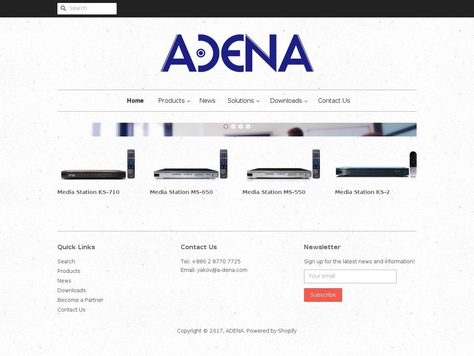 a-dena.com shopify website screenshot