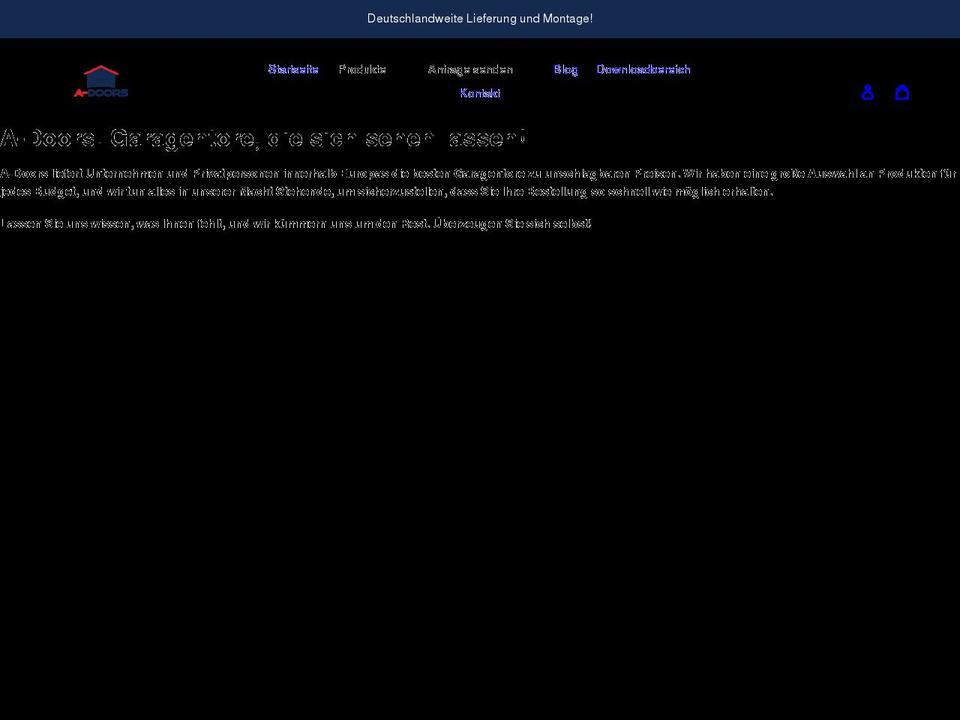 a-doors.de shopify website screenshot