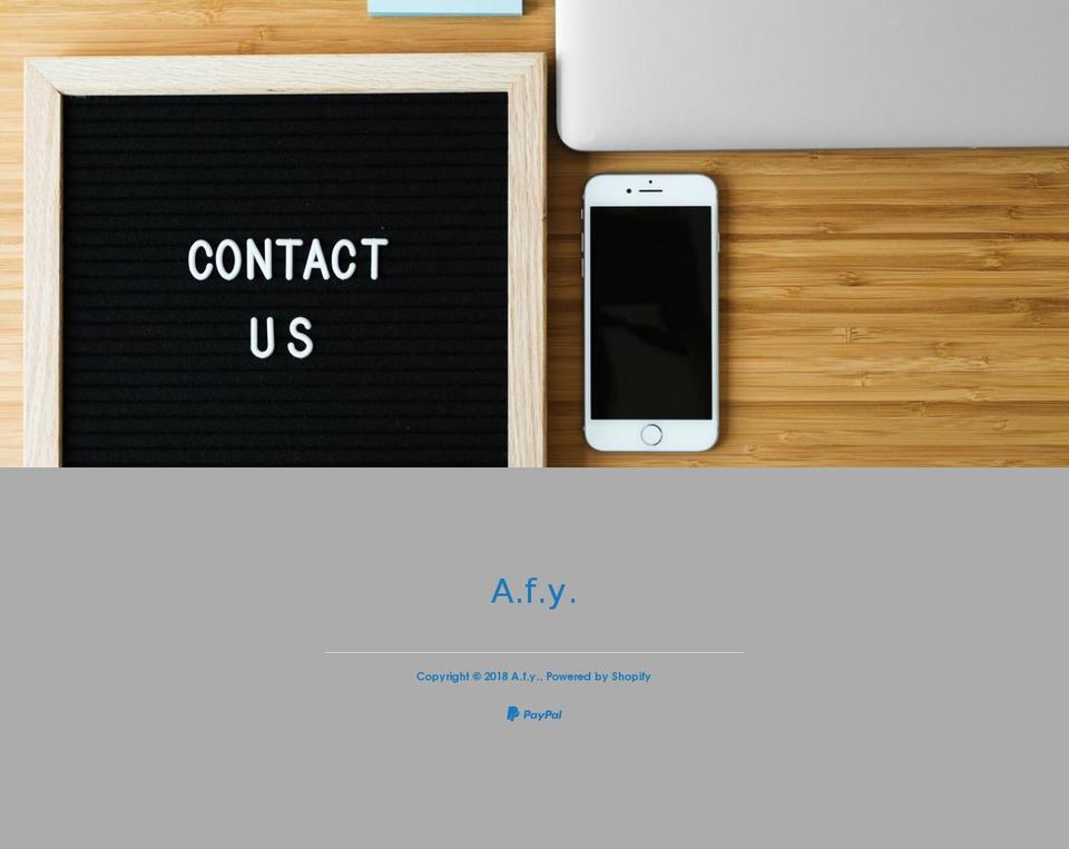 a-f-y.com — Shopify storefront screenshot