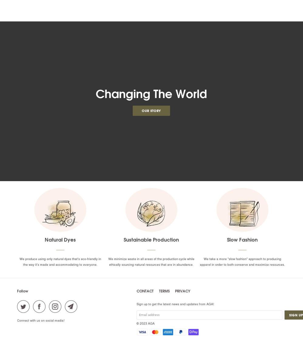a-ga-nature.myshopify.com — Shopify storefront screenshot