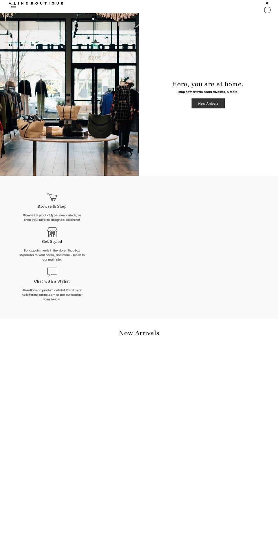 a-line-online.myshopify.com shopify website screenshot