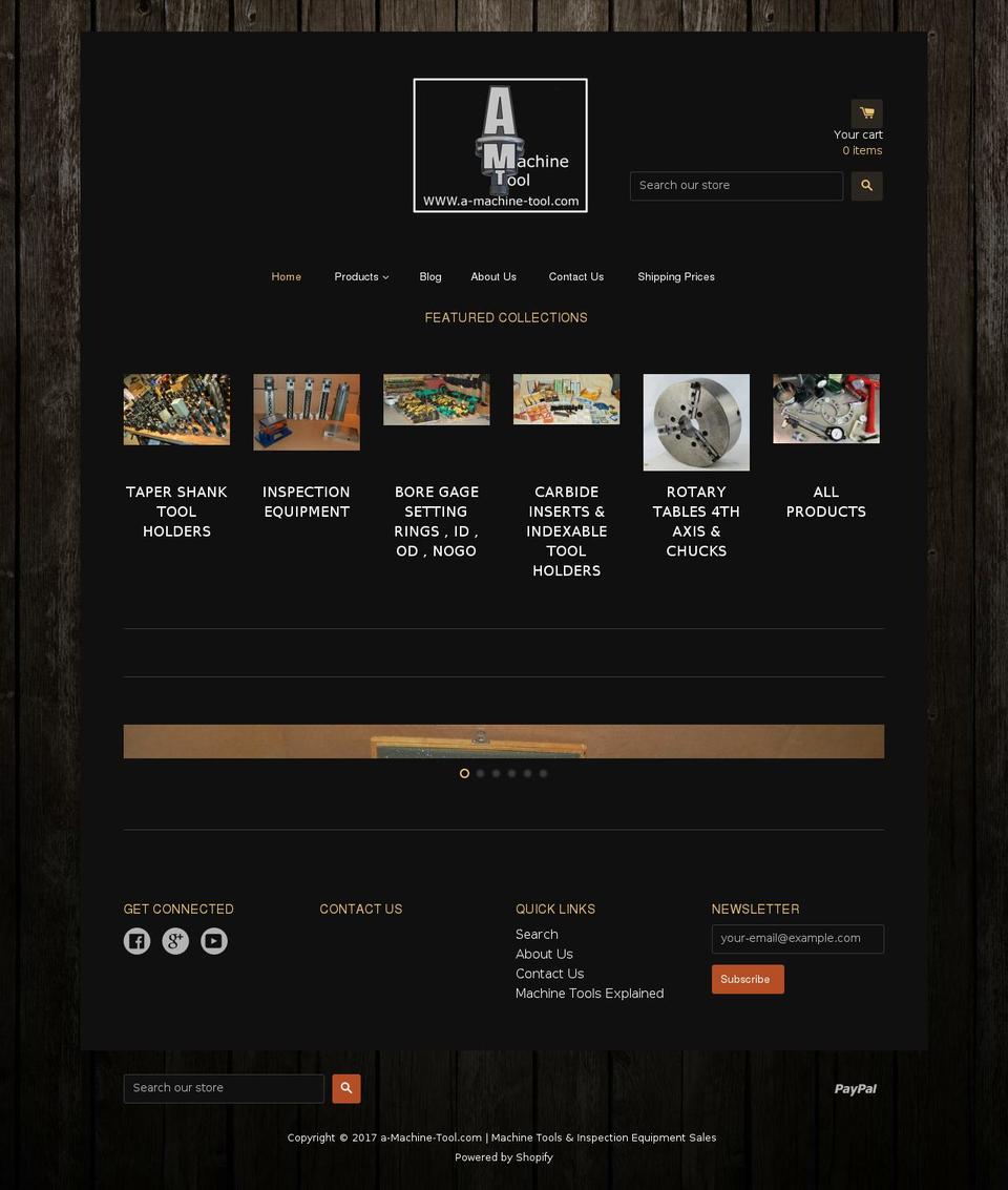 a-machine-tool.com shopify website screenshot