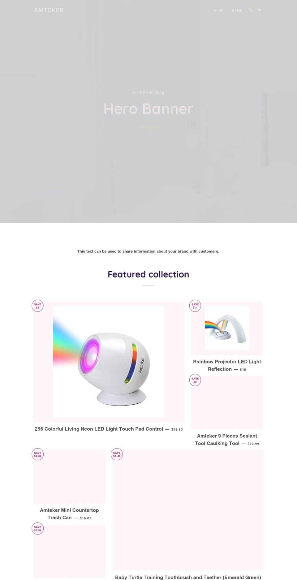 a-mteker.com — Shopify storefront screenshot