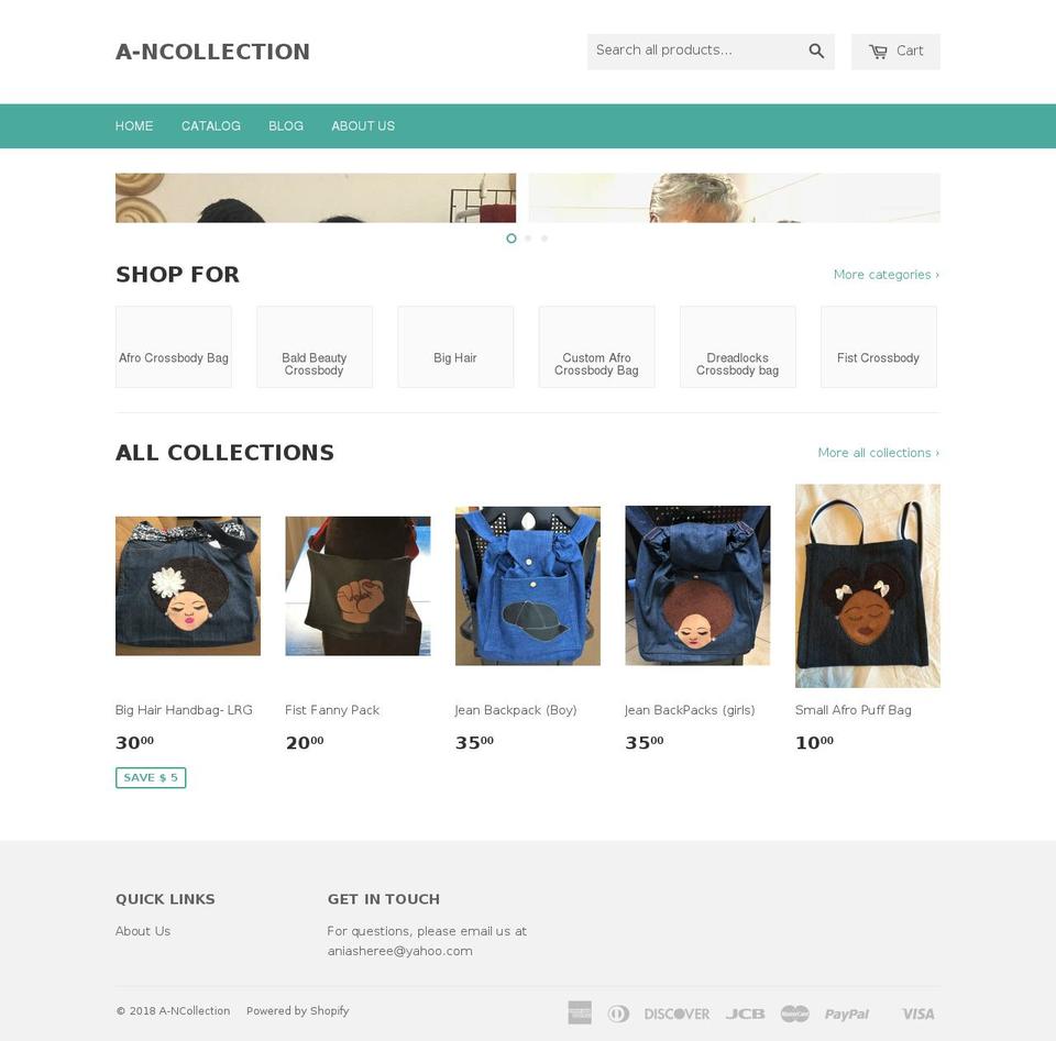 a-ncollection.com — Shopify storefront screenshot