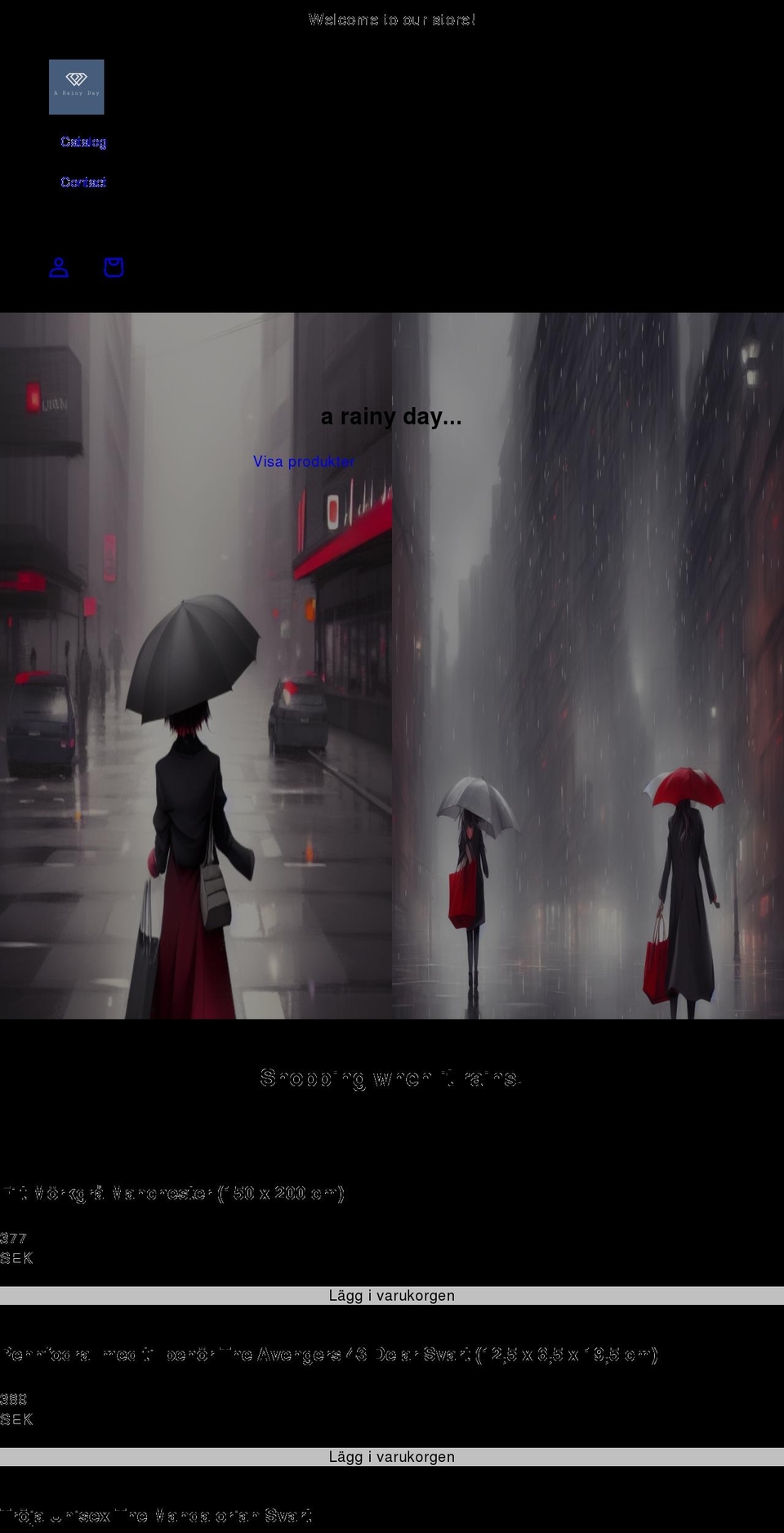 a-rainy-day.com shopify website screenshot