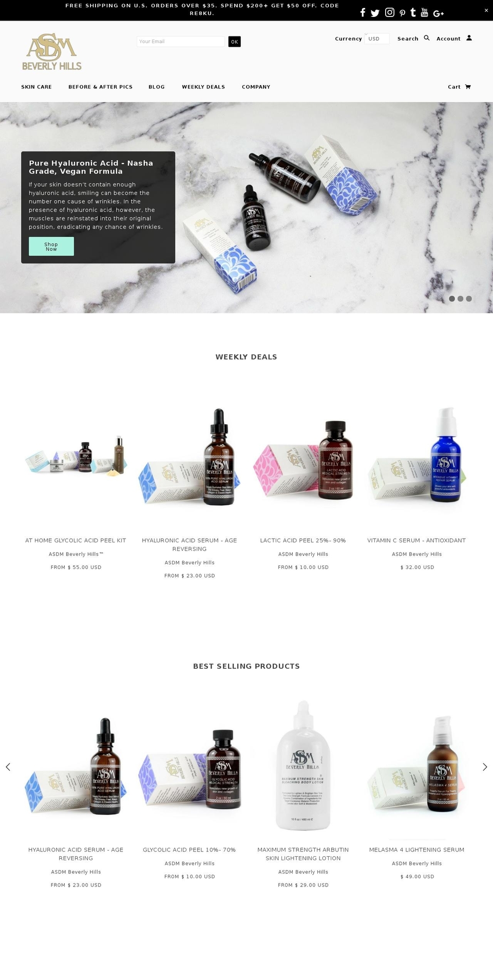 a-s-d-m.com shopify website screenshot