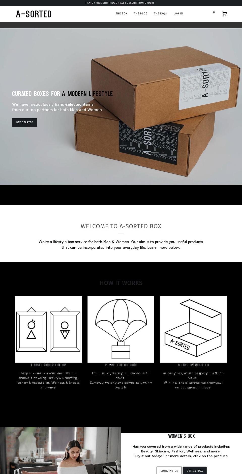 A-SORTEDBOX Production 2017-11-26 Shopify theme site example a-sorted.com