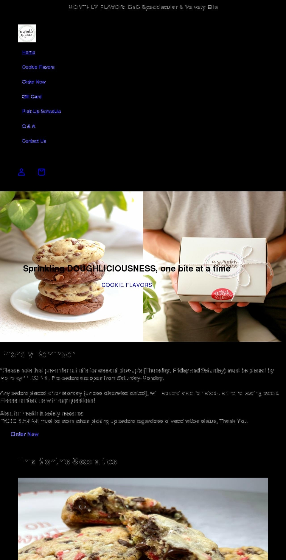 a-sprinkleofgrace.com shopify website screenshot