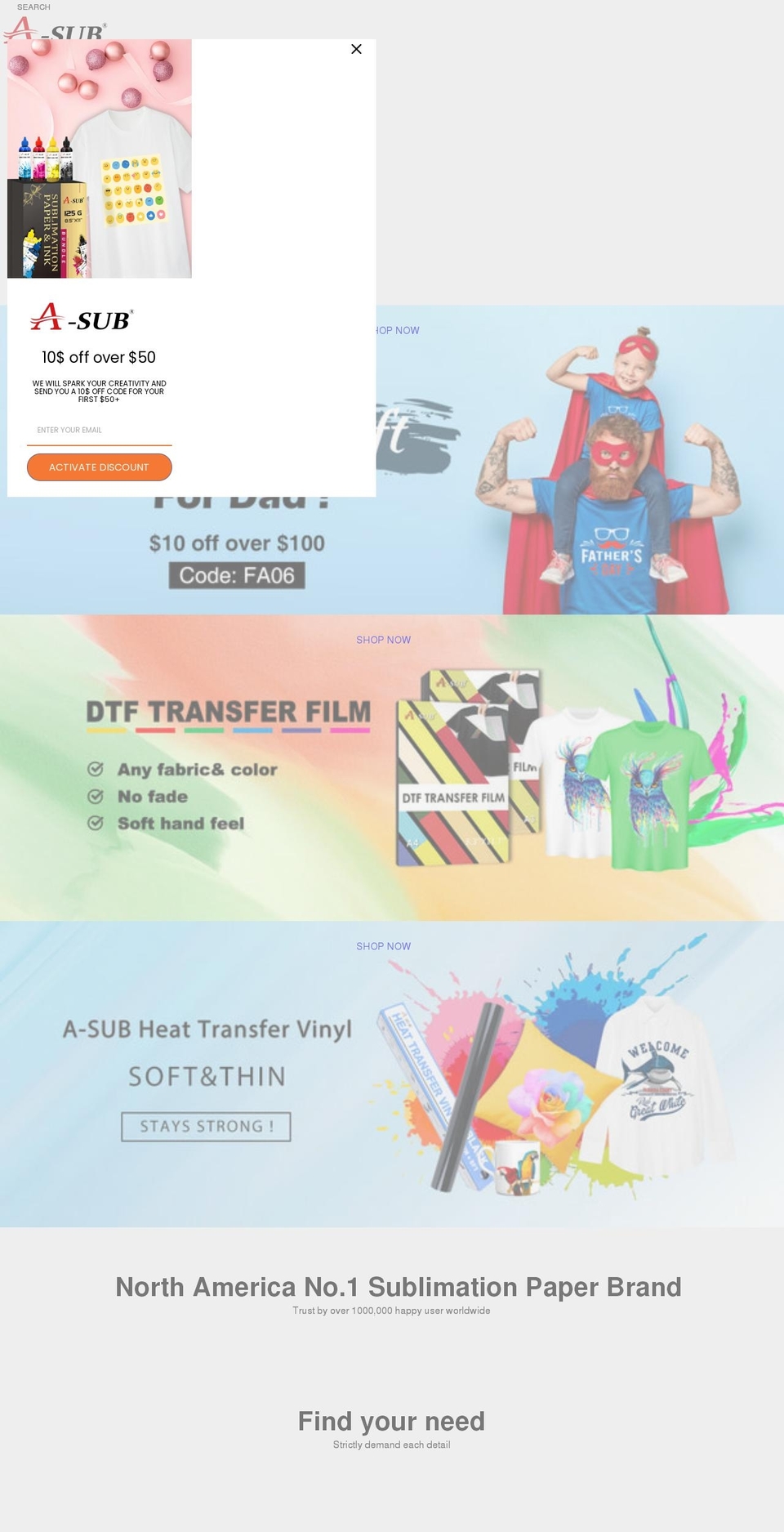 a-sub.com shopify website screenshot