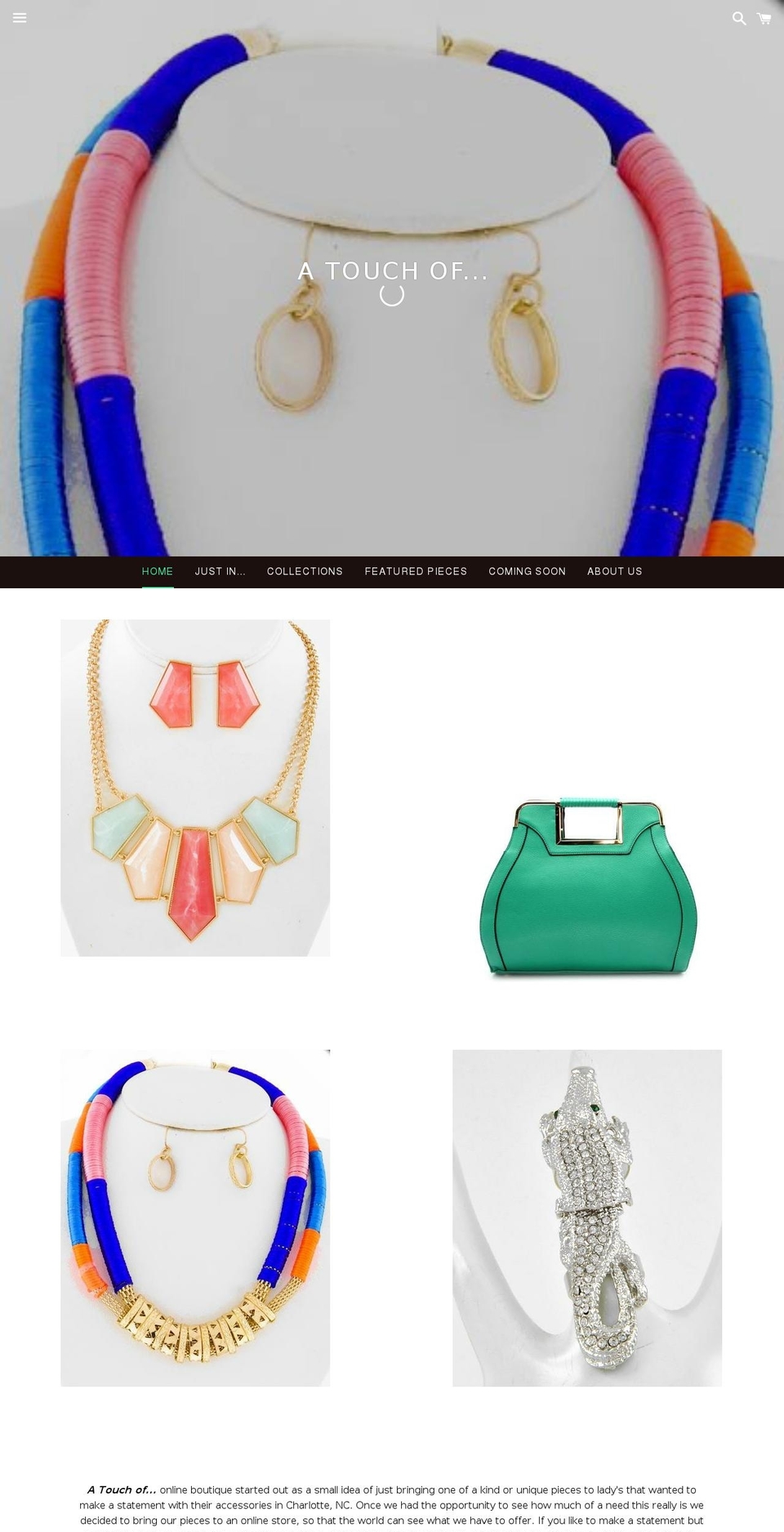 a-touchof.com shopify website screenshot