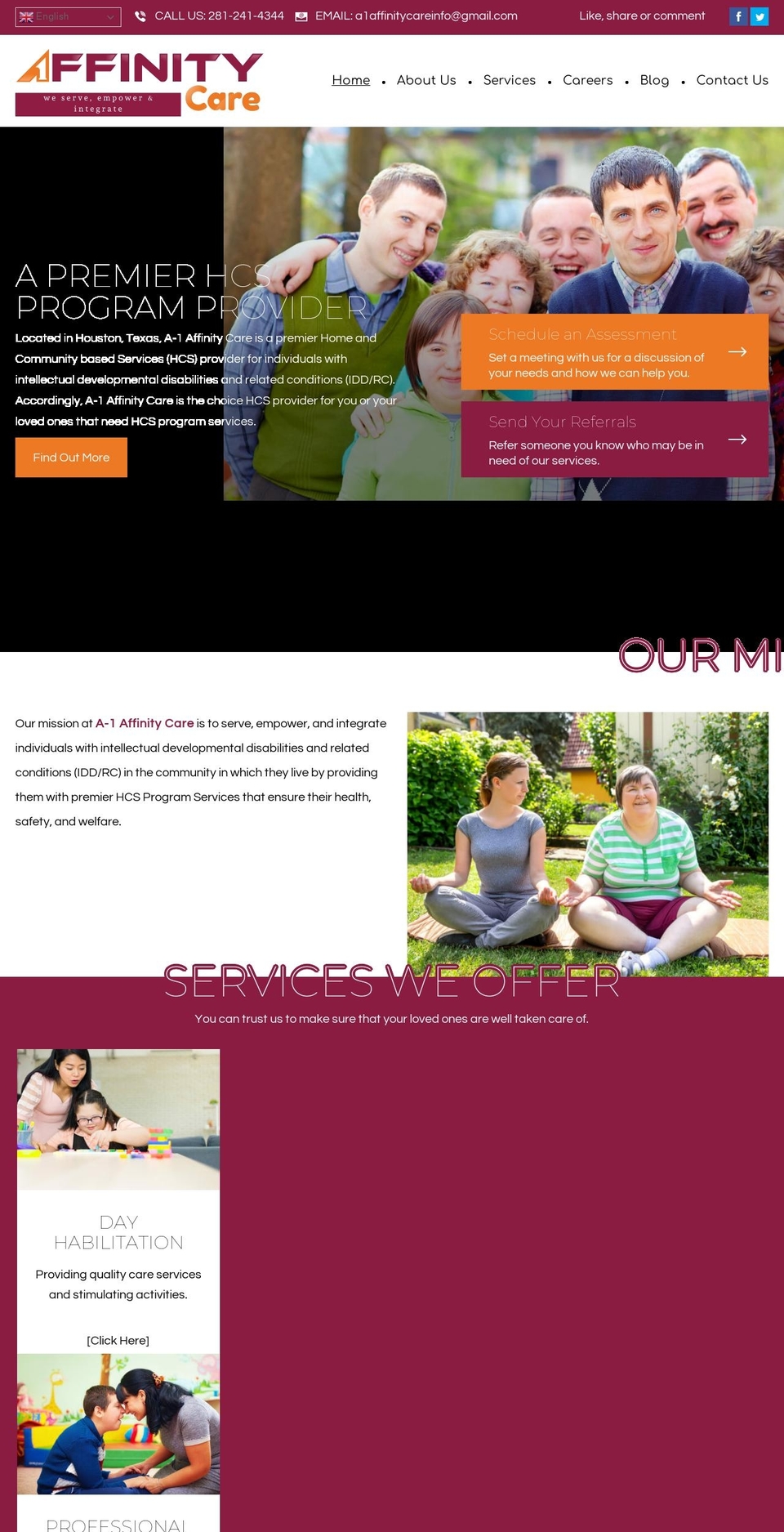 a1affinitycare.com — Shopify storefront screenshot