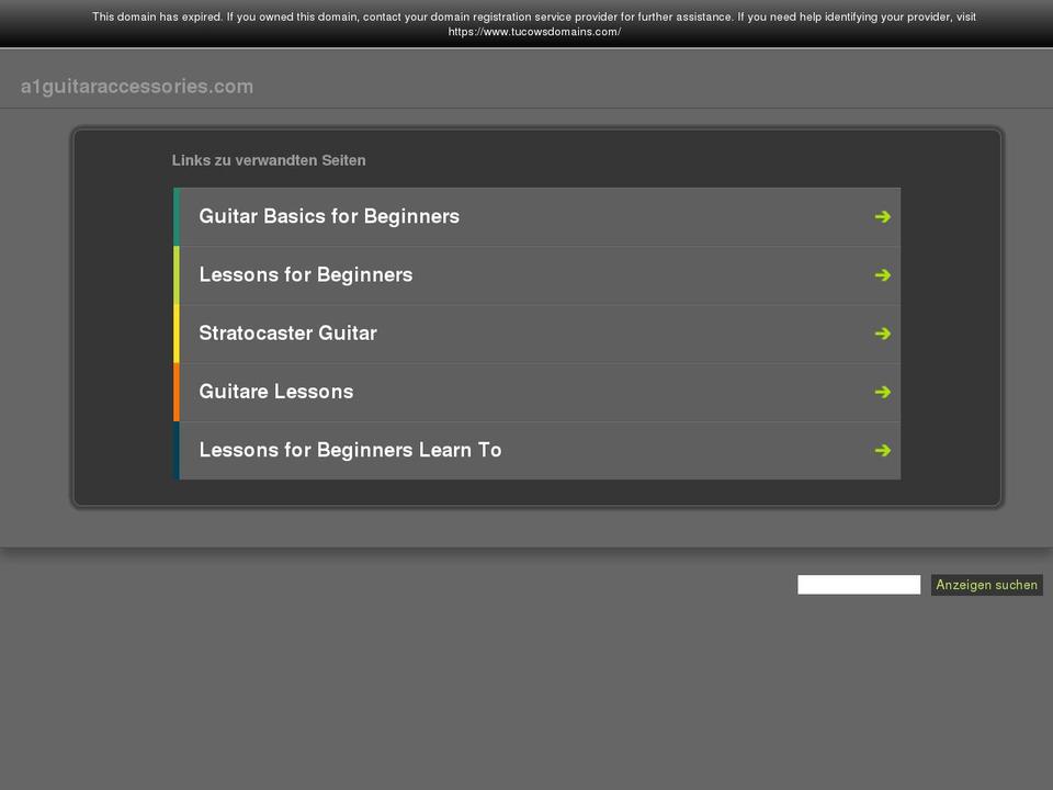 a1guitaraccessories.com shopify website screenshot