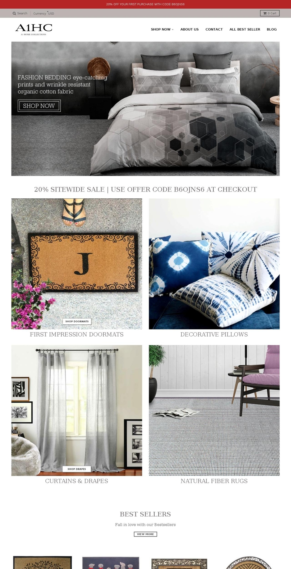 a1hcshop.com shopify website screenshot
