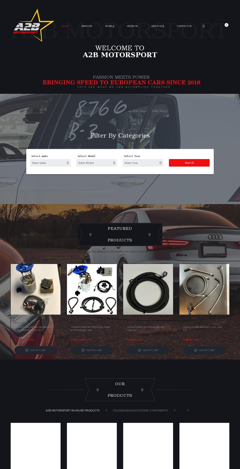 Aero-v--shopify Shopify theme site example a2bmotorsport.net