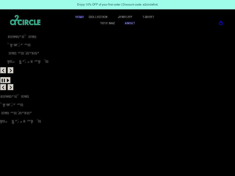a2circle.com shopify website screenshot