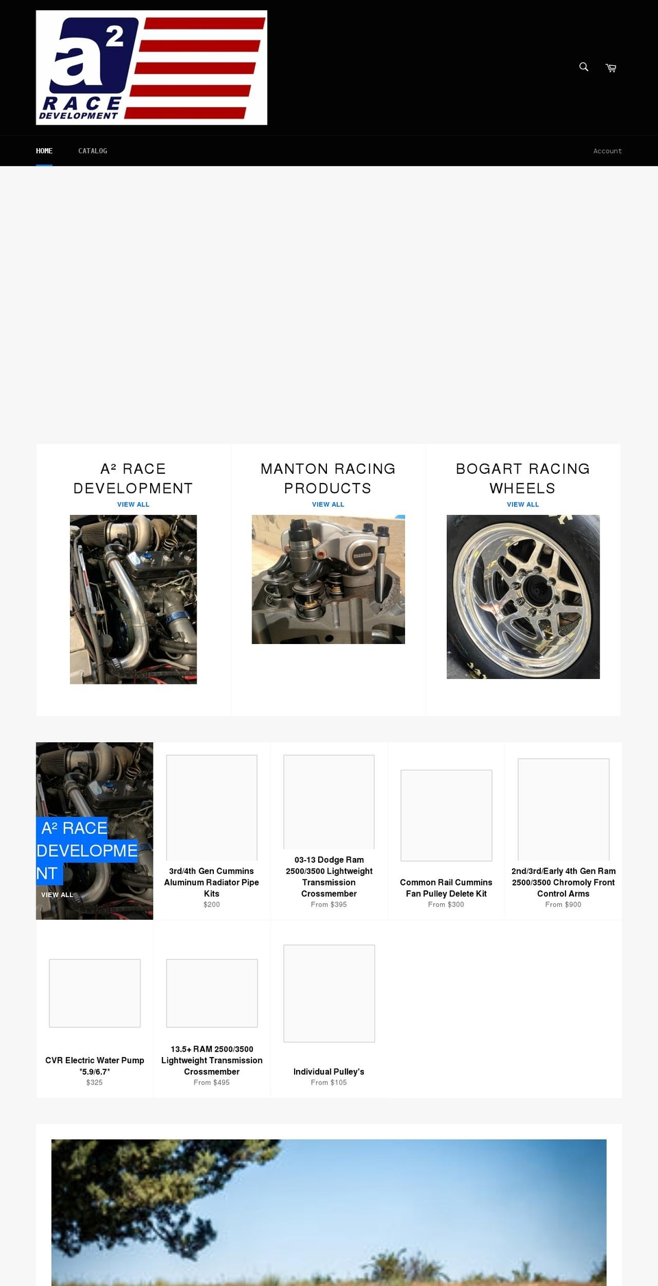 a2racedevelopment.com shopify website screenshot