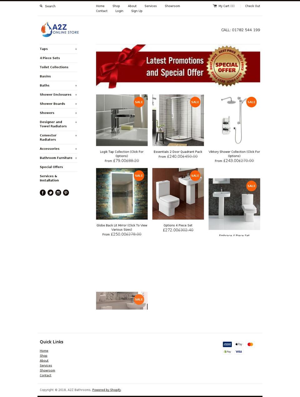 a2zteam.com — Shopify storefront screenshot