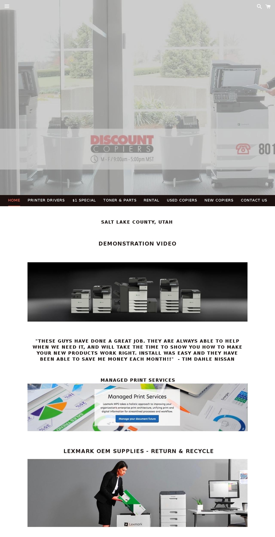 a3mfp.com — Shopify storefront screenshot