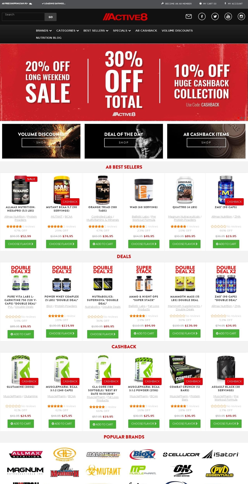 active8canada - sale badge NO CASHBACK Shopify theme site example a8nutrition.ca