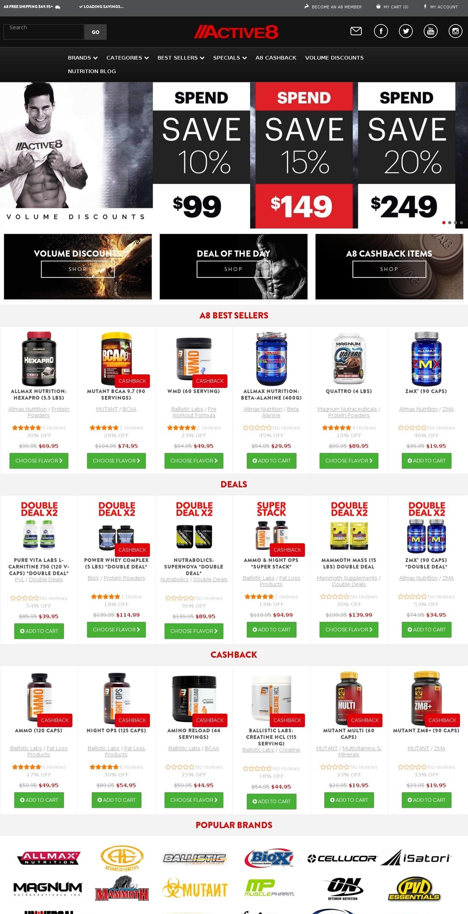 active8canada - sale badge NO CASHBACK Shopify theme site example a8nutrition.com