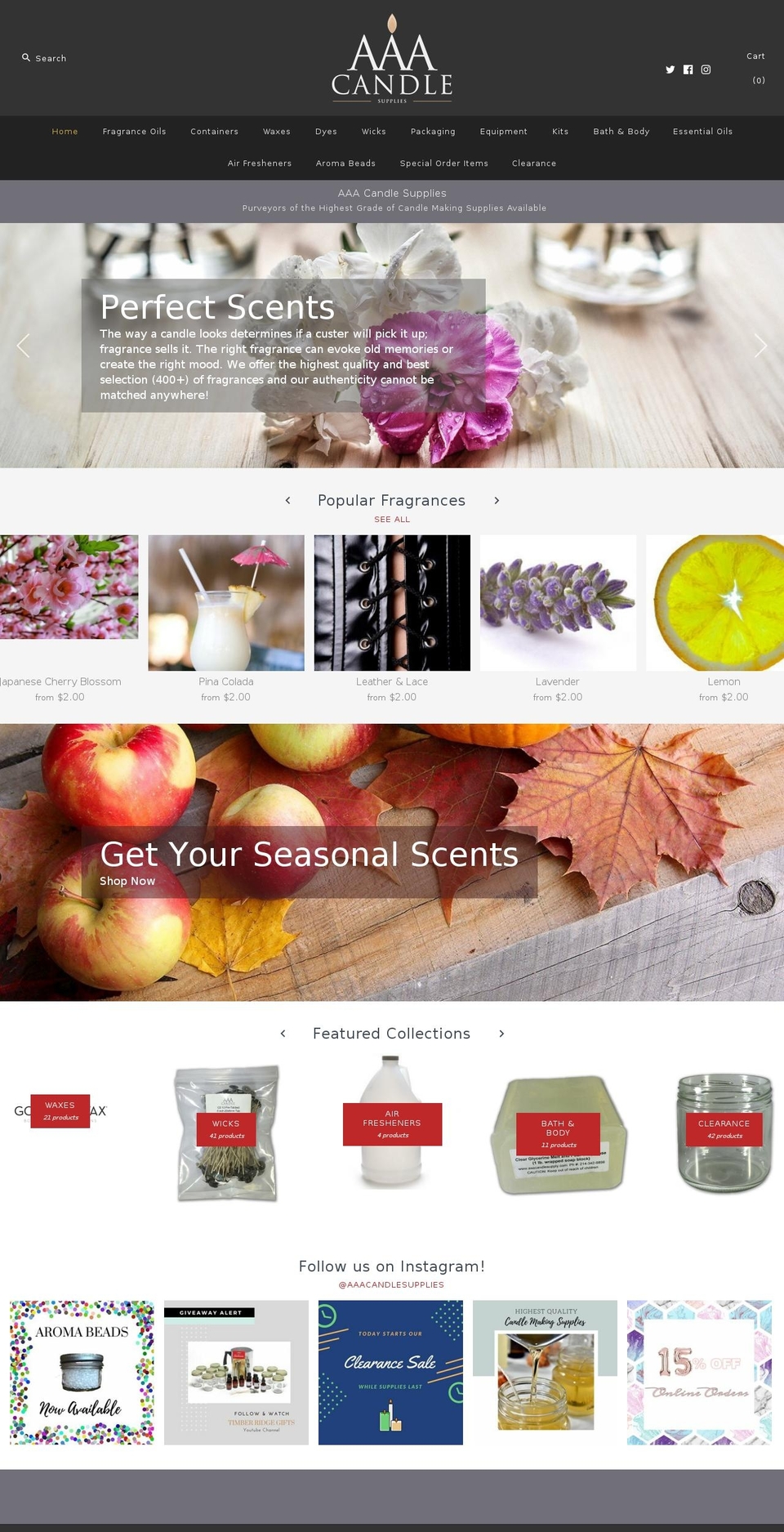 Copy of AAA Candle Supplies Oct. 2017 Shopify theme site example aaacandle.com