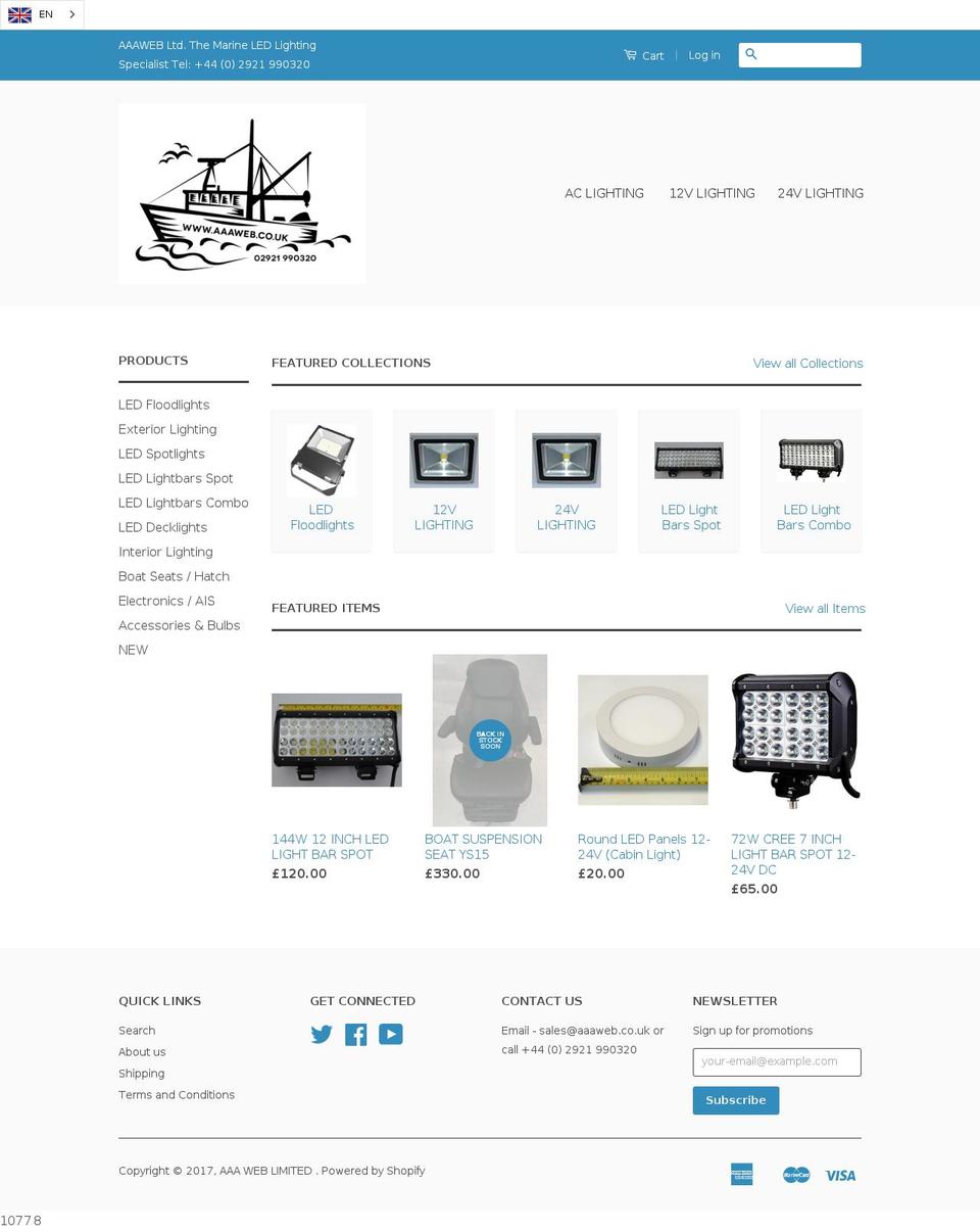 aaaweb.co shopify website screenshot