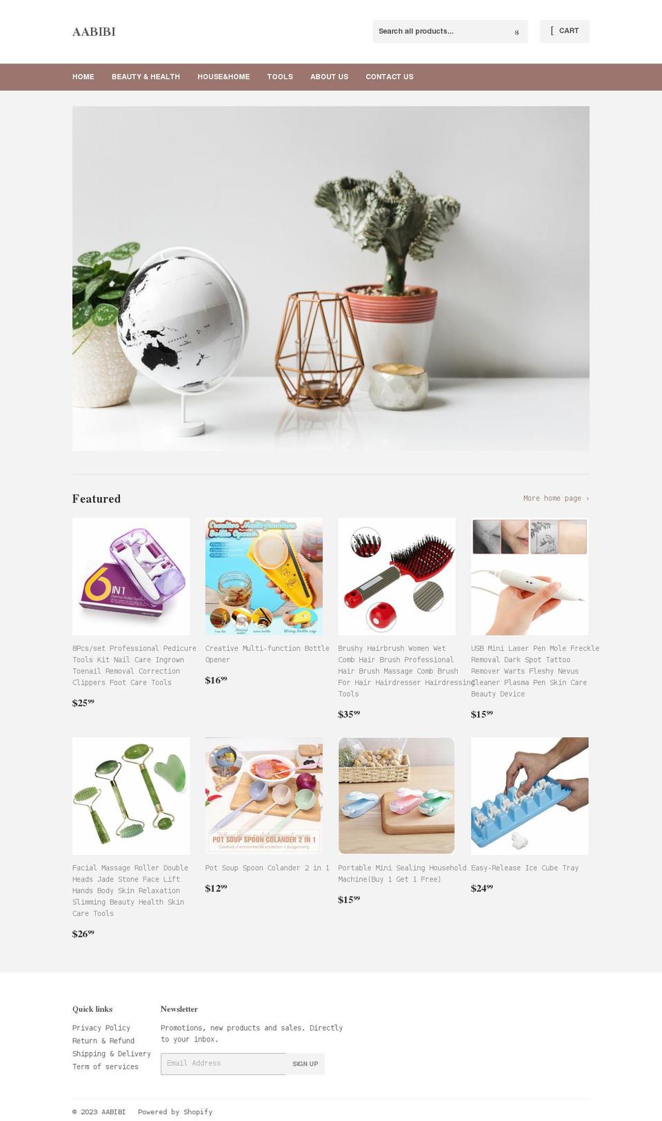 aabibi.com shopify website screenshot