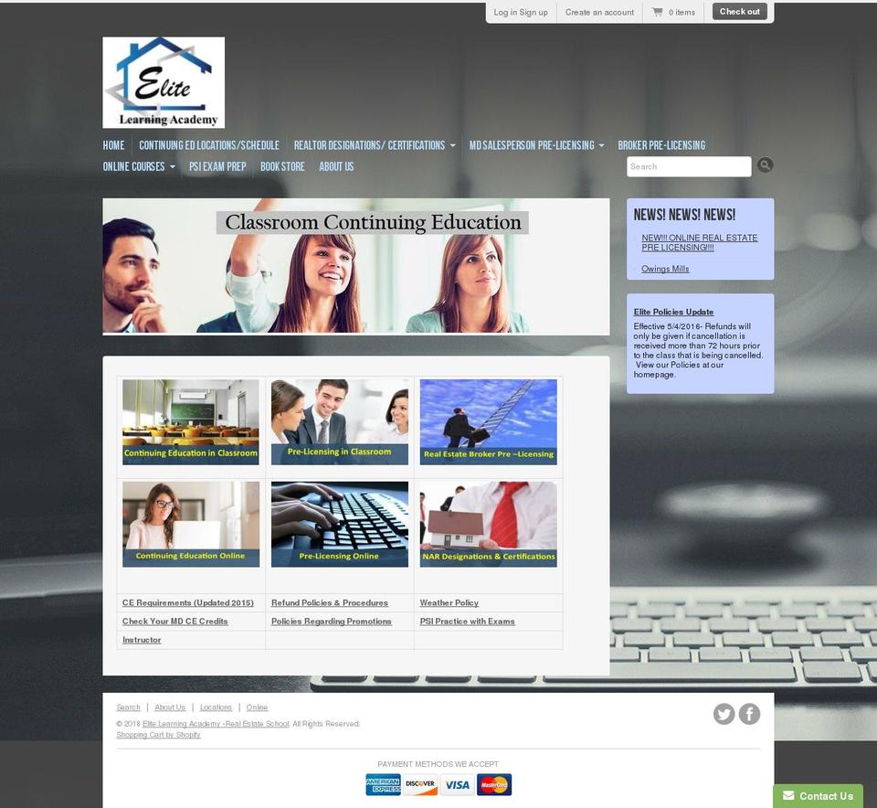 aaclassroom.com — Shopify storefront screenshot