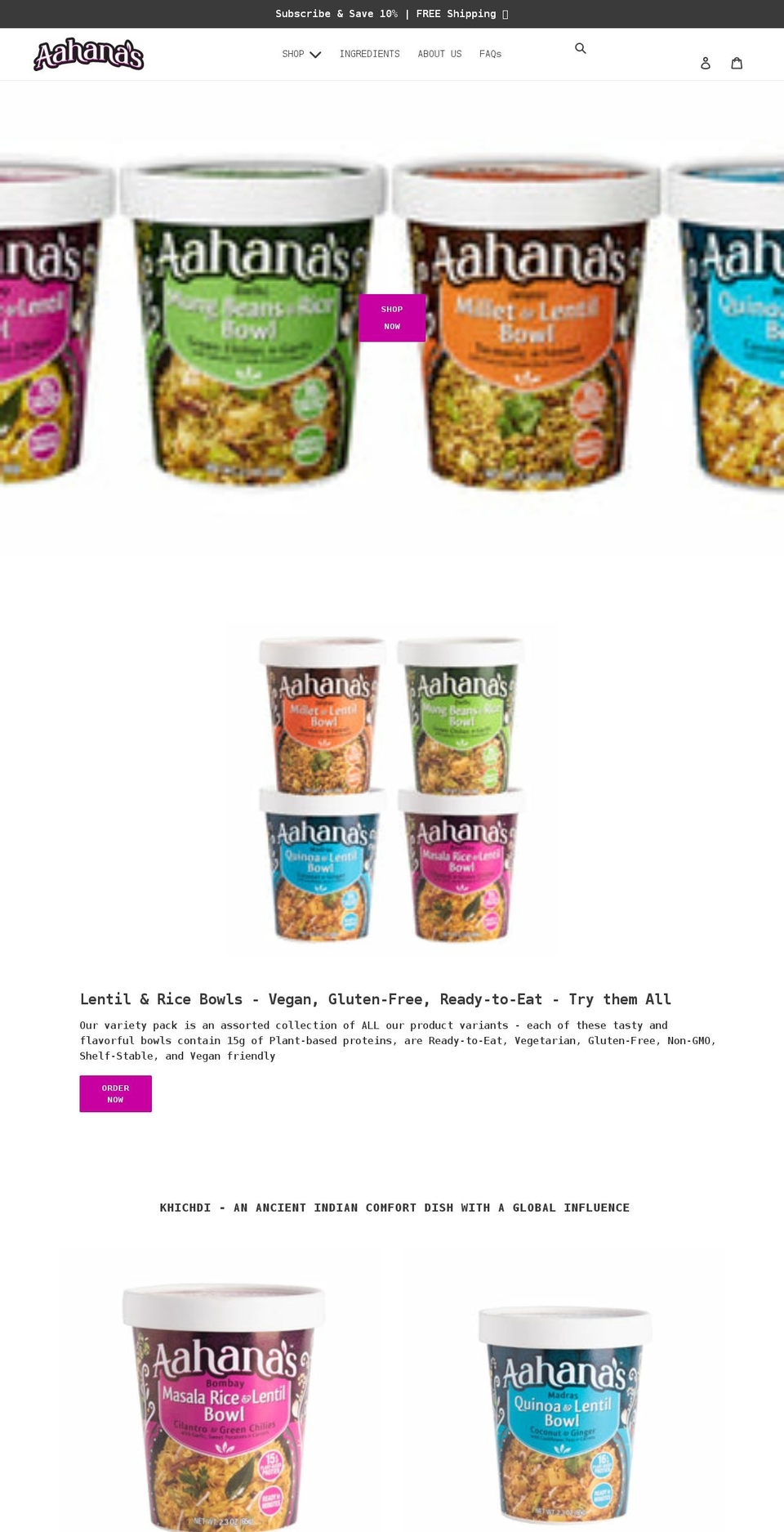 aahanasnaturals.com shopify website screenshot