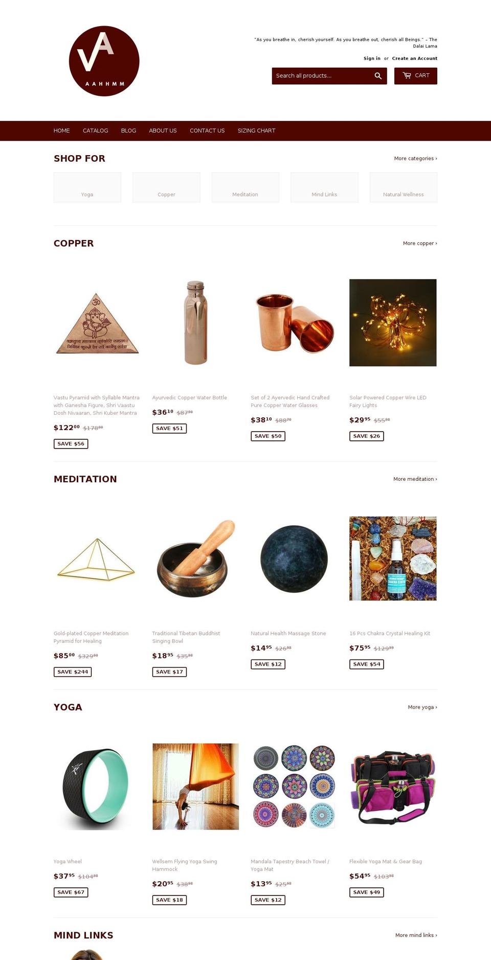 aahhmm.com — Shopify storefront screenshot