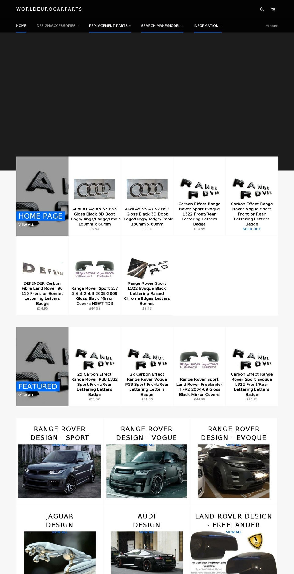 aahmotorsport.co.uk shopify website screenshot