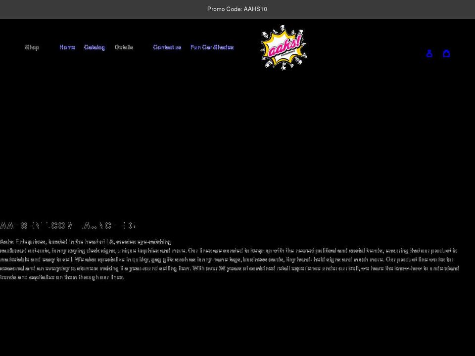 aahsent.com shopify website screenshot