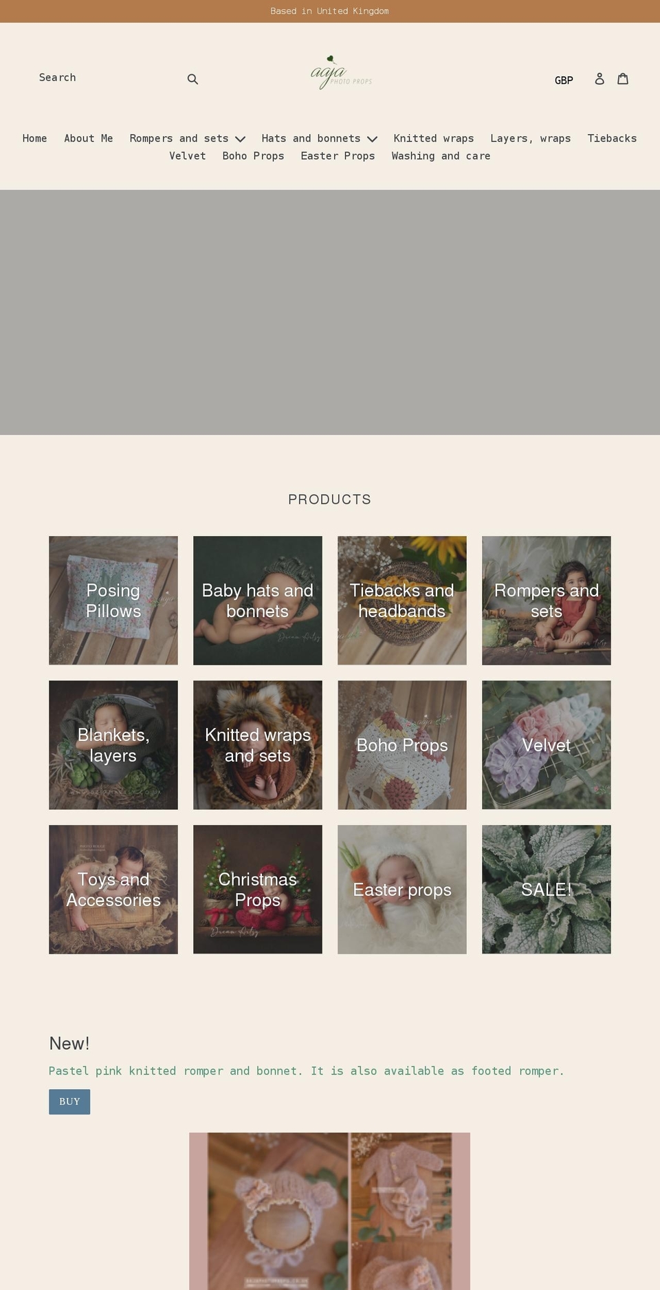 aajaphotoprops.co.uk shopify website screenshot