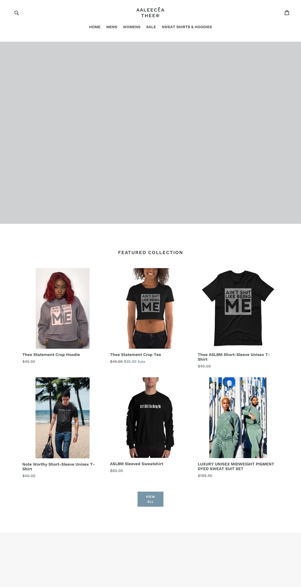 aaleeceathee.com shopify website screenshot