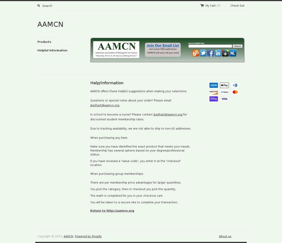 aamcn.myshopify.com shopify website screenshot