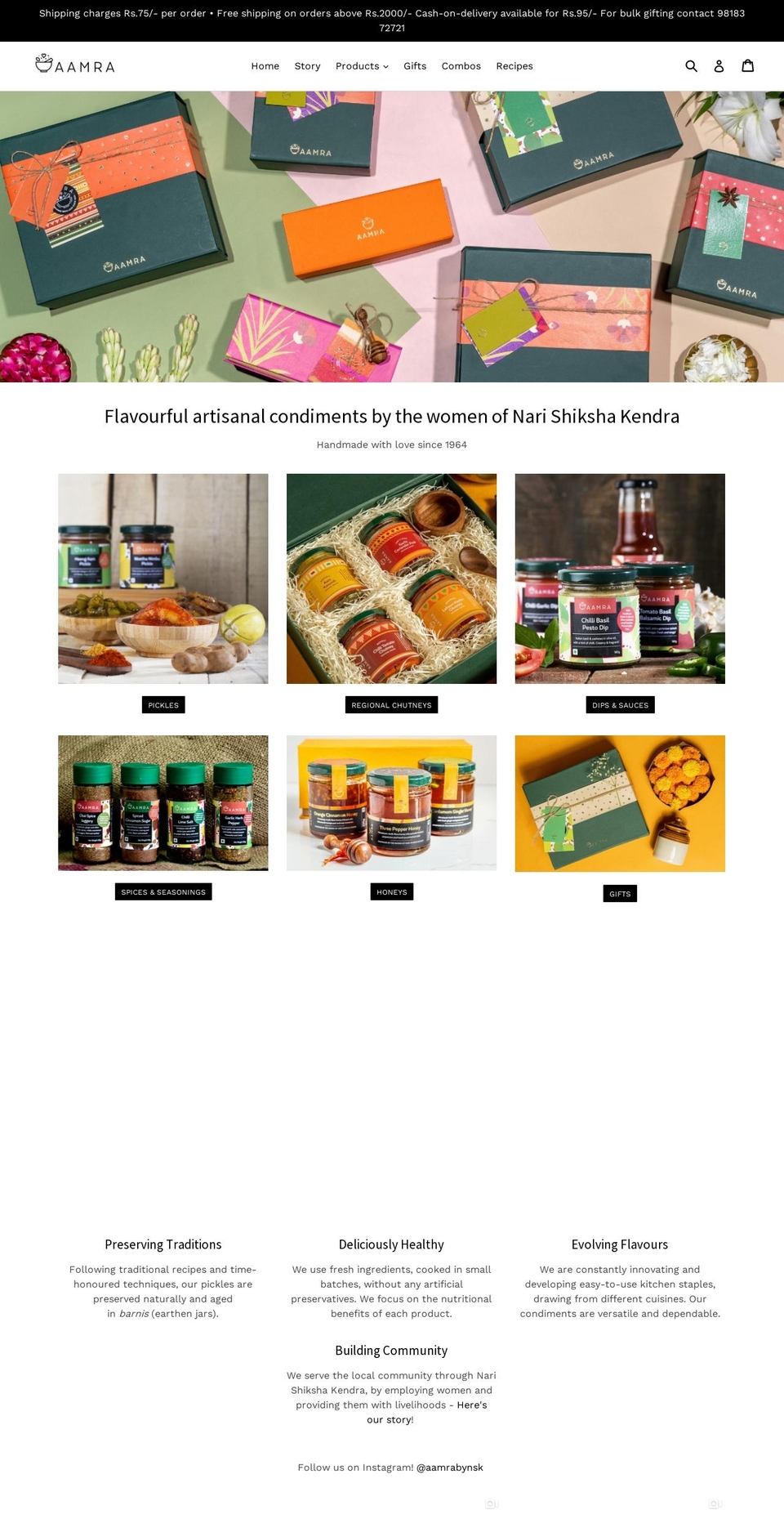 aamrabynsk.com — Shopify storefront screenshot