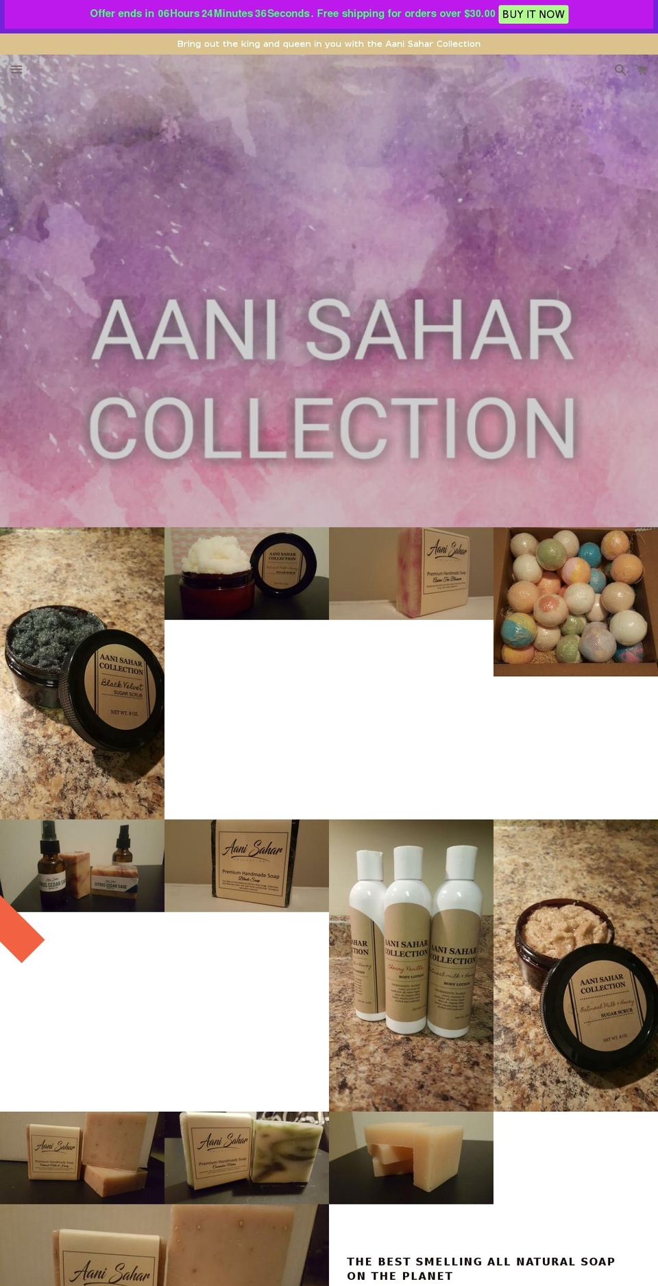 aanisahar.com — Shopify storefront screenshot